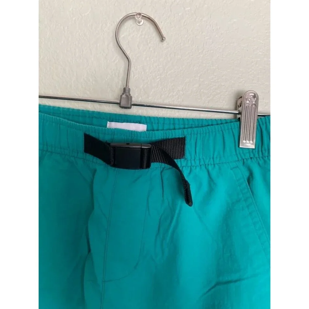 EUC Old Navy Boys Teal Green Nylon Tech Shorts with Built-in Belt Size M (8)